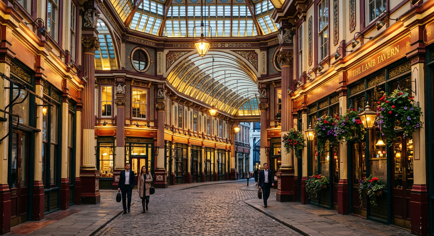 Leadenhall Market in City of London